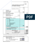 Computation of Taxable Income Under The Head Salary For The Financial Year 2008-09