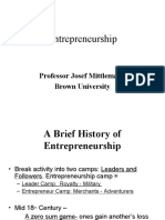 Brief History of Entrepreneurship