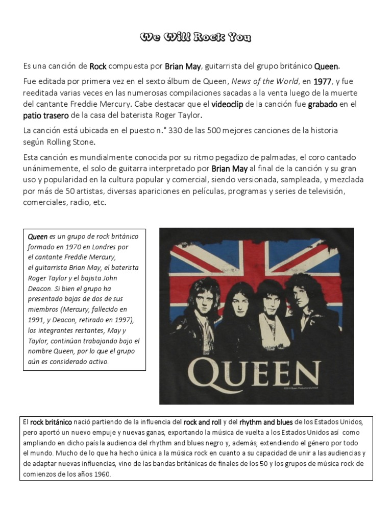 We Will Rock You Pdf Pdf