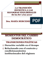 Transiciones democraticas a gobiernos neoliberales