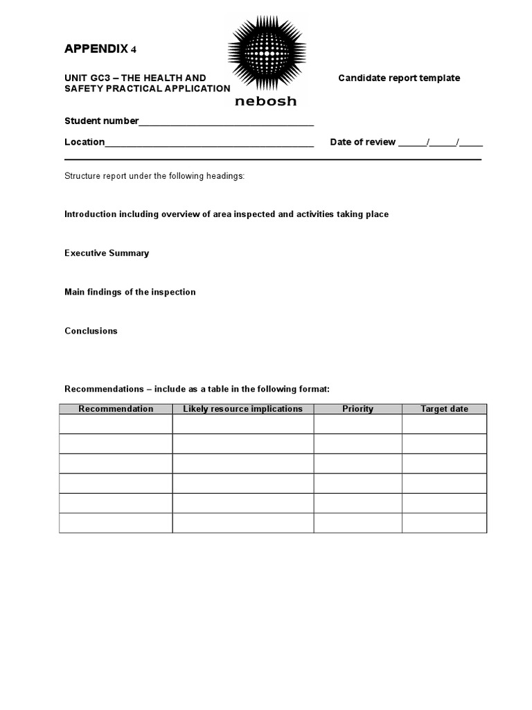 GC3 Candidate Report Template | PDF | Finance & Money Management ...