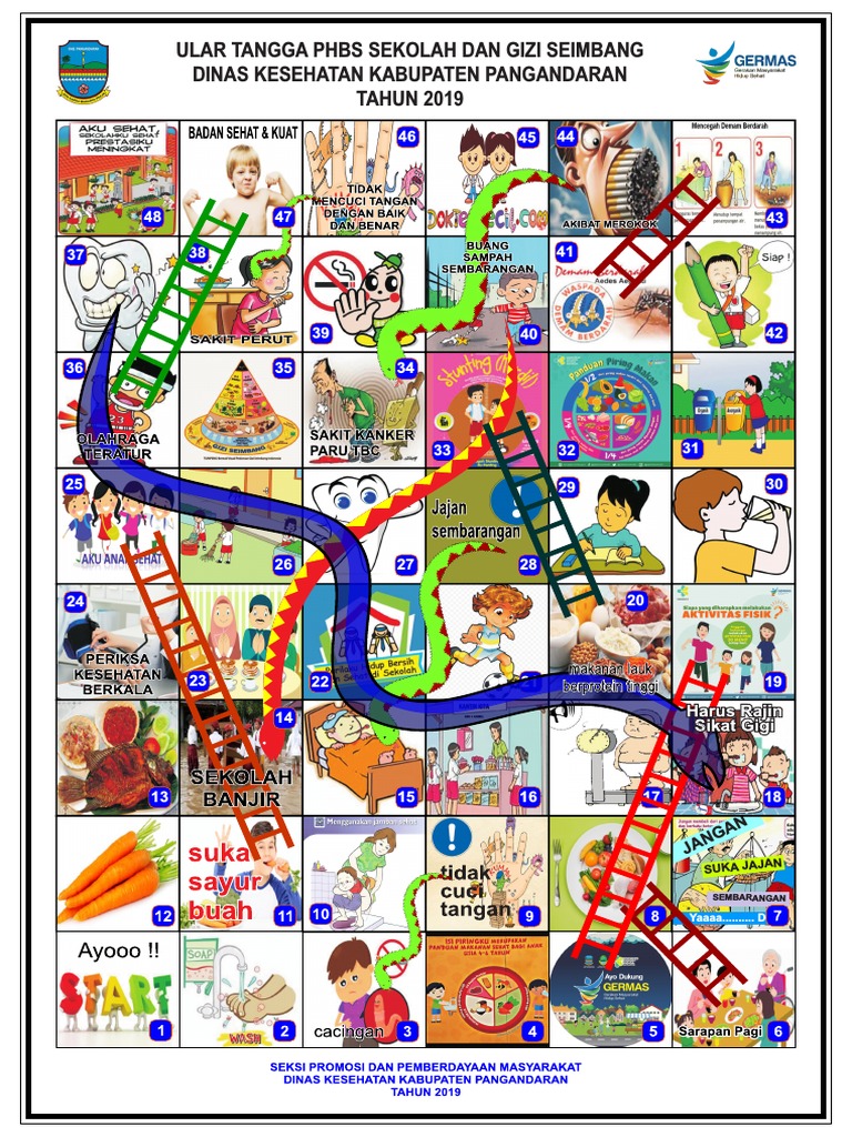 Banner Ular  Tangga  PHBS Banner Ular  Tangga  PHBS