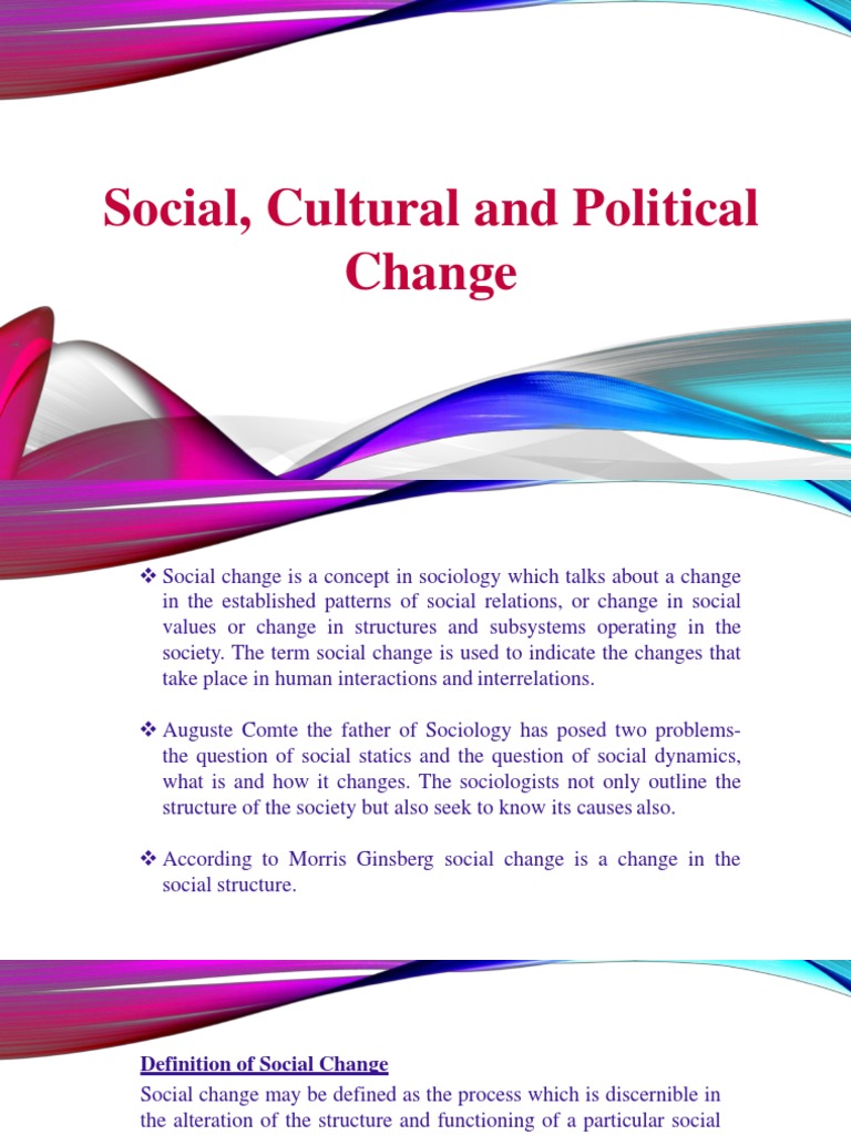 Day 3 Social Change in Depth PDF Society Human