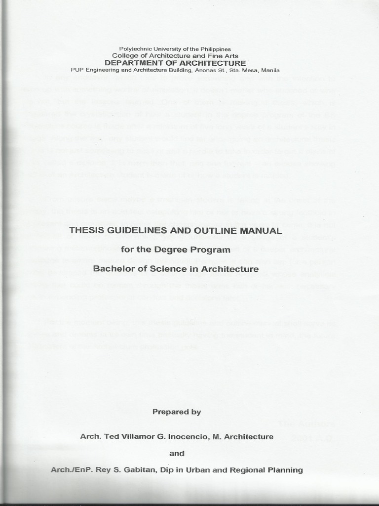 Thesis Guidelines Manual Pdf Pdf