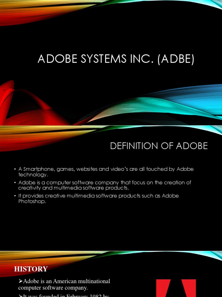 Adobe Systems: History and Software Overview | PDF | Software | Computing