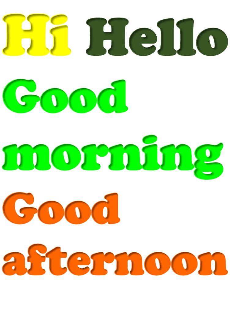 Hi Hello | PDF