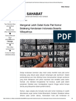 Mengenal Lebih Detail Kode Plat Nomor Belakang Kendaraan Indonesia Beserta Wilayahnya PDF