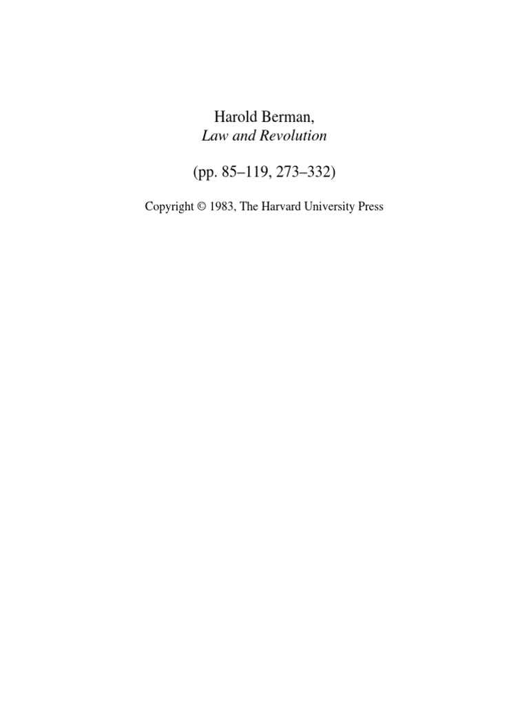 Berman Law Revolution | PDF