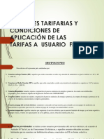 Opciones Tarifarias y Condiciones de Aplicación de Las