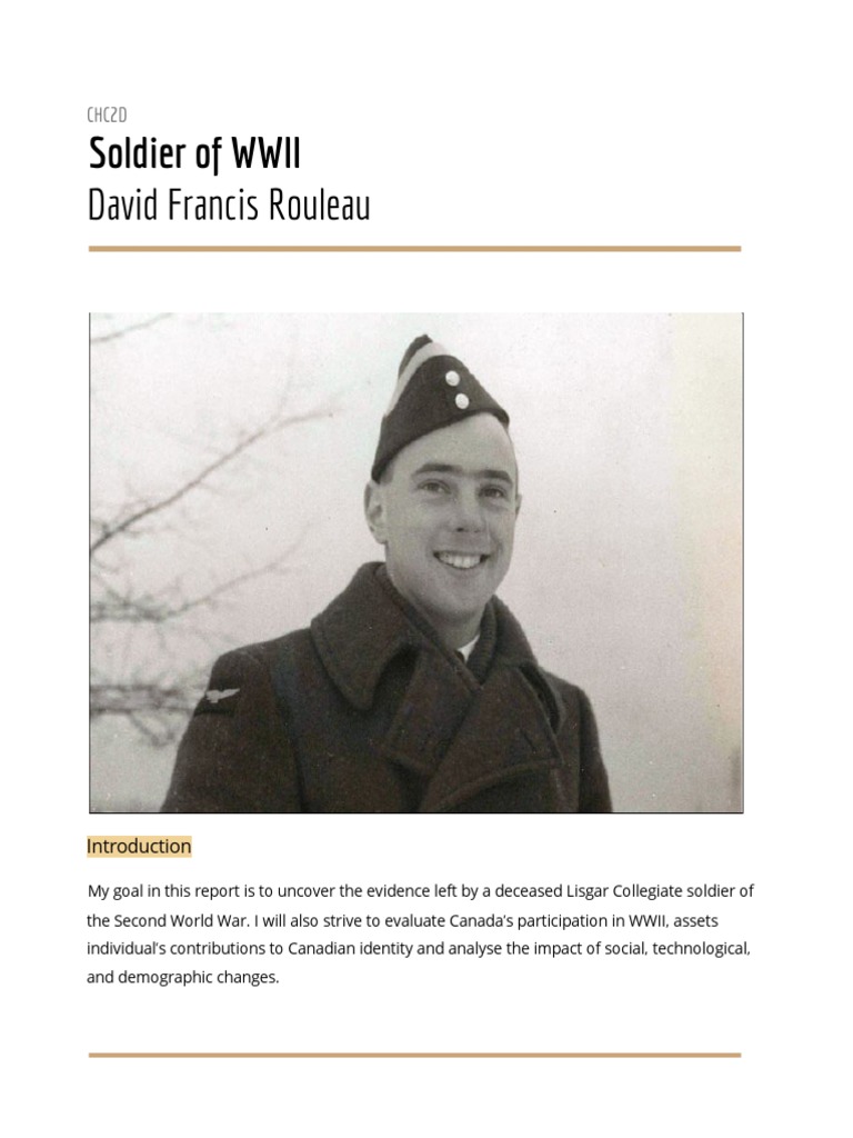 David Francis Rouleau: WWII Pilot Story | PDF | Supermarine Spitfire ...