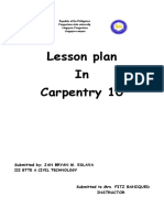 Lesson Plan in Carpentry 10