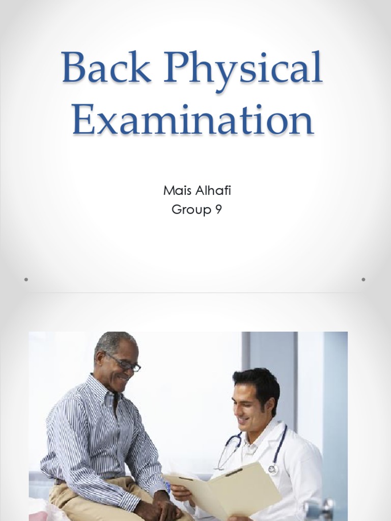 Back Physical Examination | PDF