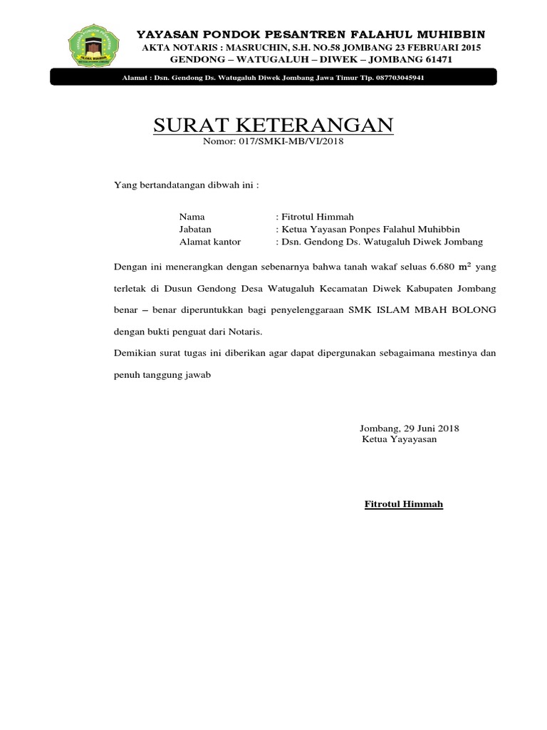 Kop Surat Yayasan