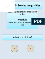 Union and Intersection of Sets