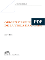 Origen y Esplandor de La Viola de Gamba PDF