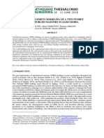 Discrete Element Modeling of A Two Storey Unreinforced Masonry Scaled Model