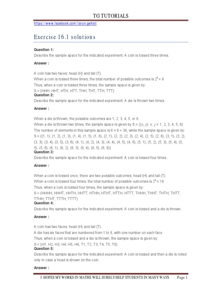 Soultions of Chapter 16 PDF | PDF | Probability And Statistics | Test ...
