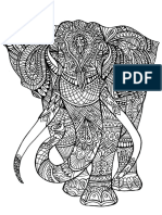 Mindfulness Coloring Free PDF Elephant