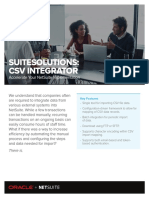 NetSuite CSV Integration