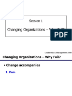 Changing Organizations - Why Fail?: Session 1