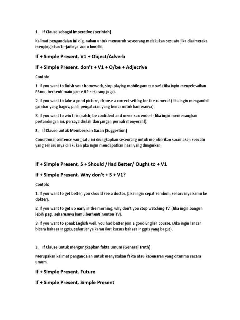 If Clause Sebagai Imperative