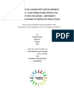 A Report On Community Development Project and Literature Survey On Pollution-Its Kinds - Different Methodologies To Mitigate Pollution