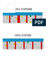 Jadwal VK September