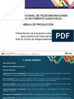 Presentación de proyectos audiovisuales para solicitud de financiamiento ante el Fondo de Responsabilidad Social