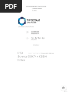 PT3 Science DSKP + KSSM Notes - Exam Tips UPSR PT3 SPM 2019 - 2020