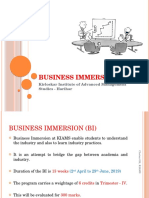 Business Immersion: Kirloskar Institute of Advanced Management Studies Harihar
