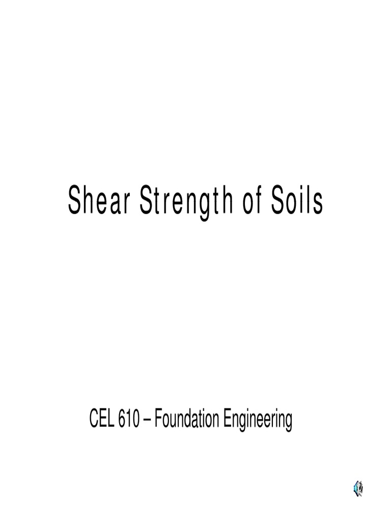 Shear Strength of Soils Explained | PDF | Strength Of Materials | Soil ...
