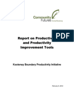 Report On Productivity and Productivity Improvement Tools: Kootenay Boundary Productivity Initiative