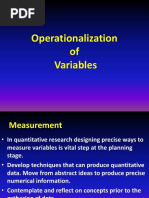 Operationalization of Variables