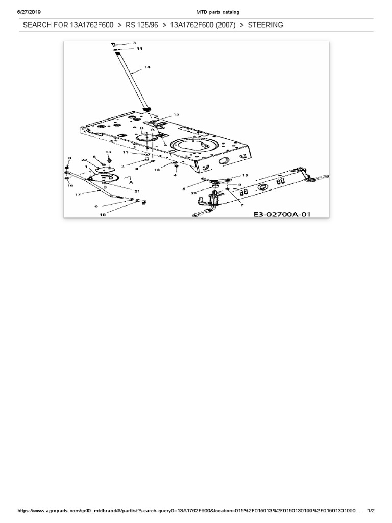 Parts Catalogue MTD RS 12596 Download Free PDF Machines — free download