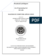 Practical Lab Report: Master of Computer Application