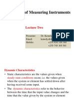 Principles of Measuring Instruments: Lecture Two