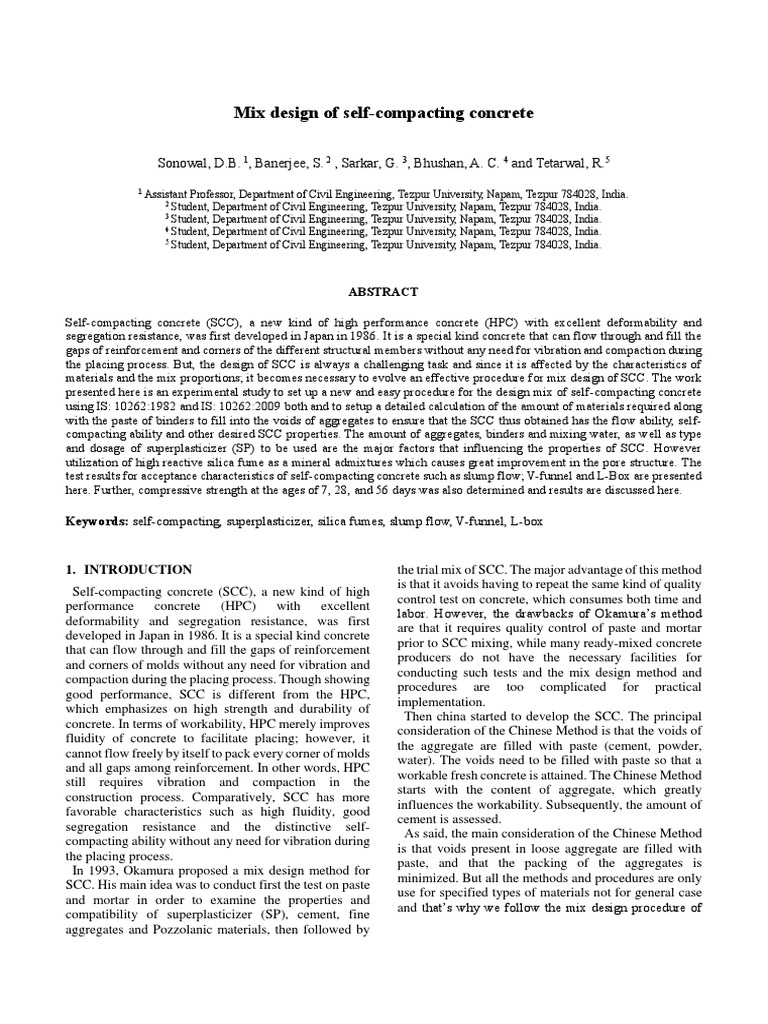 A Simplified Method for Designing Concrete Mix