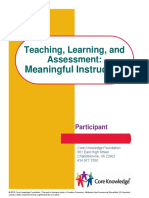 Teaching, Learning, and Assessment:: Meaningful Instruction