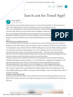 How Much Does It Cost For Travel App