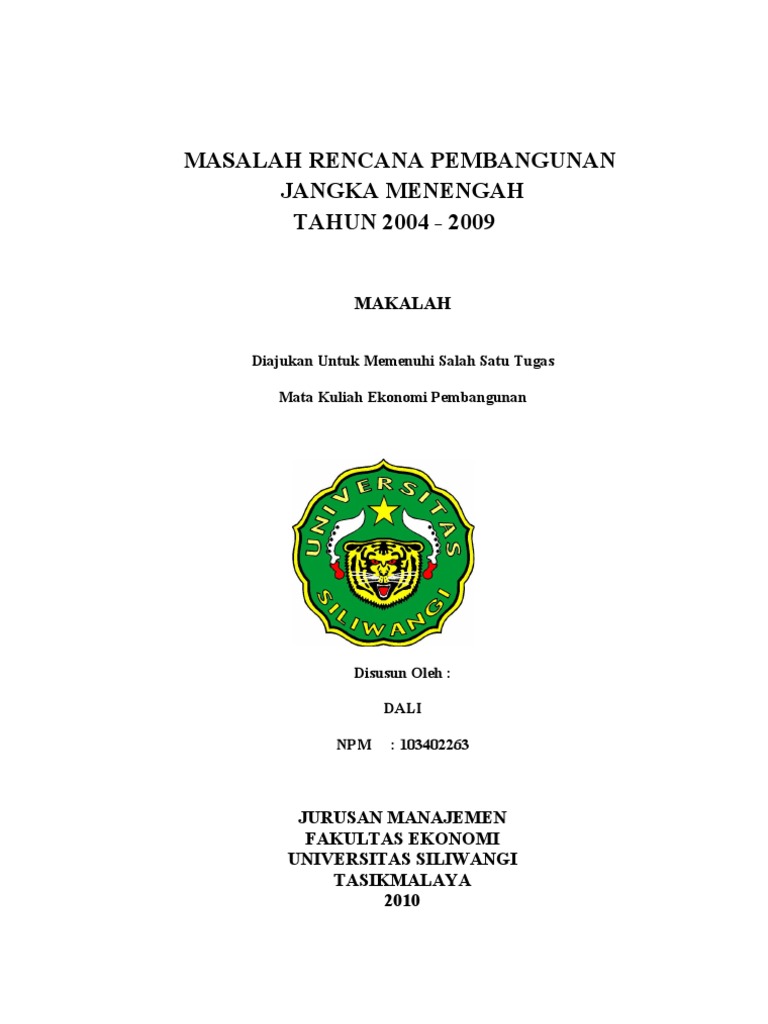 Makalah Ekonomi Pembangunan
