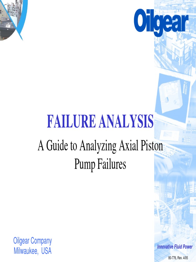Failure Analysis A Guide To Analyzing Axial Piston Pump Failures PDF