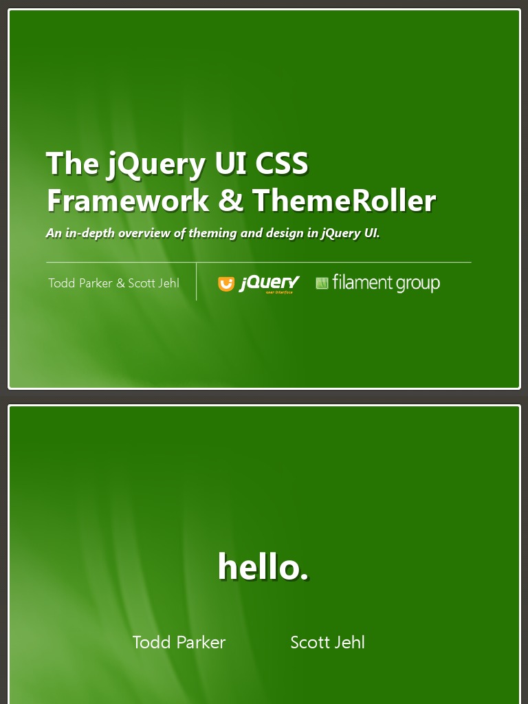 The Jquery UI CSS Framework The Me Roller | PDF | J Query | Cascading ...