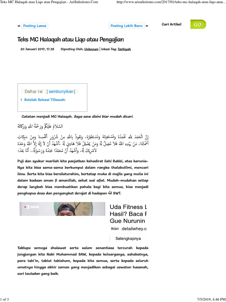 Teks Mc Halaqah