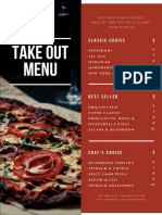 Take Out Menu: Owen's Pizzeria