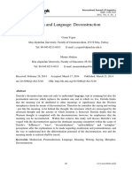 Derrida and Language: Deconstruction: ISSN 1948-5425 2014, Vol. 6, No. 2