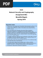 Unit: Network Security and Cryptography Assignment Title: Beautiful Bagels Spring 2019