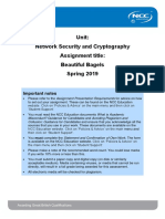 Unit: Network Security and Cryptography Assignment Title: Beautiful Bagels Spring 2019