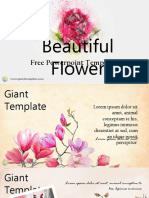 Beautiful Flower: Free Powerpoint Template