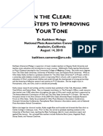 Clear Steps To Improving Your Tone