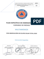 Plan Específico de Emergencia Por Variable de Riesgo, Multiamenaza, Por Observación de Eclipse Solar Total 2019